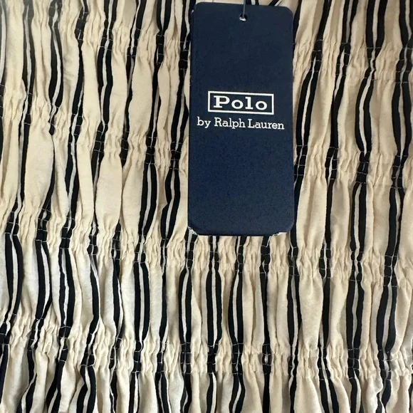 NWT - Taylor Swift Polo Ralph Lauren Nylon Crinkle Stripe A Line Dress - Picture 4 of 8